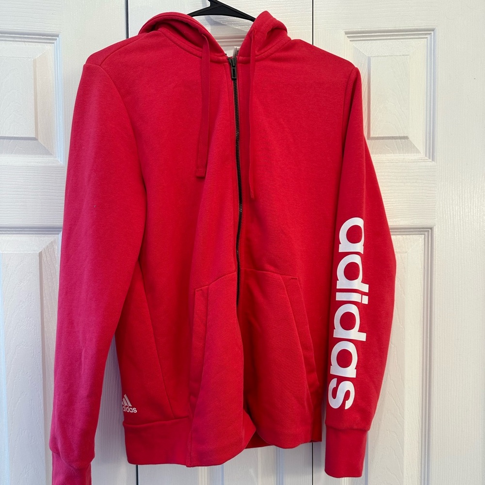 🦋3for$10🦋 Adidas hot pink full-zip hoodie